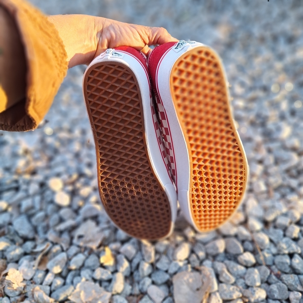 Vans Old Skool Checkerboard Racing Red & White 12 - Picture 9 of 9